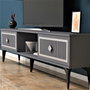 Hanah Home Soporte para TV Antracita y Plata